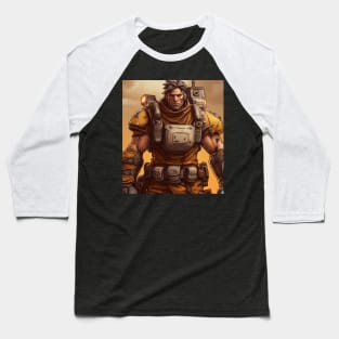 Post Apocalyptic Survivor In Heavy Armor Baseball T-Shirt